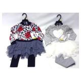 2 Girls Size 5 Dress & Legging Sets