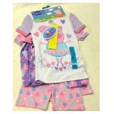 Girls Size 4T 4 Piece Sleep Ware Set