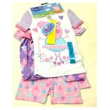 Girls Size 4T 4 Piece Sleep Ware Set