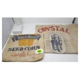 (2) Vintage Seed Sacks - Select Best & Crystal