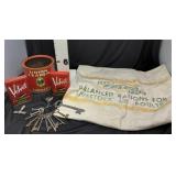 (2) Velvet Pipe & (1) Cigarette Tobacco Tin &