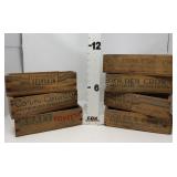 (7) Wooden Cheese Boxes W/Mitered Wooden Corners