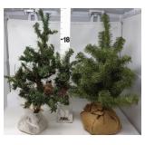 (2) 2 Ft. Table Top Christmas Trees