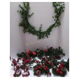 (1) Garland, (1) Berry  Swag & Greenery