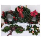 (4) Wreaths & (1) Spray