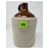 Vintage Brown Topped Stoneware Shoulder Jug