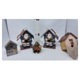 (5) Christmas  Birdhouses