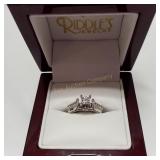 14K White Gold Wedding Ring Set w/ Double Halo