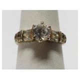 Unmarked Ring w/Stones Size 7