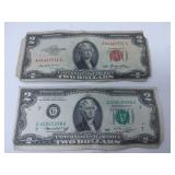 (2) 1953 & 1976 Two Dollar Bills