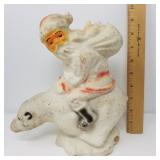 Paper Mache Santa on Polar Bear