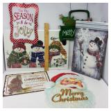 (5) Christmas Wall Hangings & Window Clings