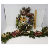 Welcome Wreath & Ho-Ho-Ho Garland