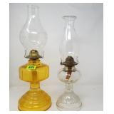 (2) Kerosene Oil  Lamps