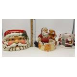 (3) Santa Candleholders