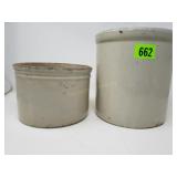 (2) Stoneware Crocks