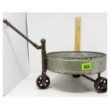 Unusual Galvanized Wagon/Planter