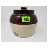 Vintage Stoneware Bean Pot w/ Lid