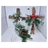 Holiday Grapevine Crosses & Birdcage