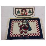(2) Christmas Rugs - Lambswool