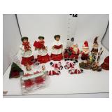 (12) Santa Figures, (3) Choir Singers & Figures