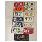 (14) Trailer License Plates