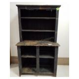 Primitive Blue Painted Hutch