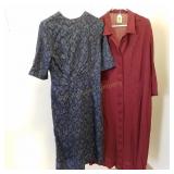 Blue Lace & Burgundy Vintage Dresses