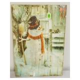 Wooden Snowman Wall Hanging