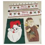 (2) Lighted Nylon Signs (1 Works), (1) Nylon Flag