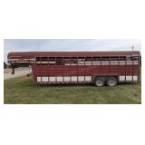 Kiefer Built Stockman 7x24 livestock trailer,