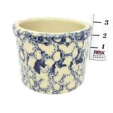 RRPC Roseville, OH 1 pt Low Spongeware Crock -