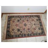 Oriental Rug 60"X 38" Black/Beige/Rust