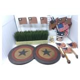 Patriotic Flags, Plates & Figurines