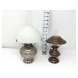 (2) Vintage Oil Lamps - Tiny Juno & Copper Hong