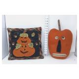 (2) Pumpkin Pillows