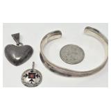 Sterling Pendants & Bracelet