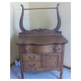 Quarter-Sawn Oak Washstand - H - 50" x W 32" x 17"