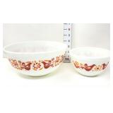 Pyrex - (2) Friendship Pattern Mixing Bowls