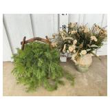 (2) Containers Of Imitation Flower Bunches