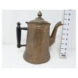 Small Copper Coffee Pot w/Wooden Handle (The