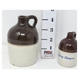 (2) Miniature Brown Top Jugs