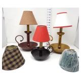 (3) Finger Loop Candle Type Lamps & Shades -