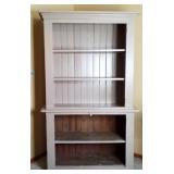 Vintage Beige Display Cabinet - H 72"x W 44"x D16