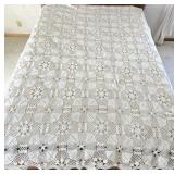 90" Square Crocheted Tablecloth