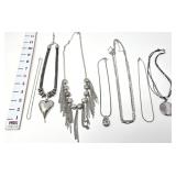 Silvertone Costume Jewelry Necklaces (One is