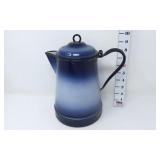 Blue Shaded Enamelware Coffee Pot