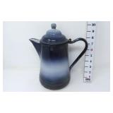 Blue Shaded Enamelware Coffee Pot