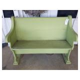 Painted Wooden Church Pew