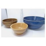 (3) Stoneware Bowls